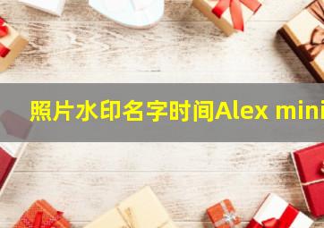 照片水印名字时间Alex mini